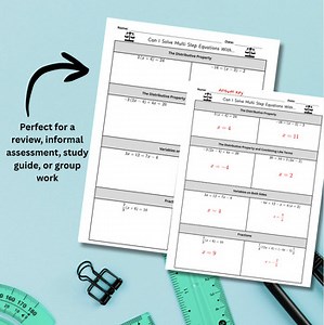 Can You Solve Multi-Step Equations? Multi Step Equation Worksheet