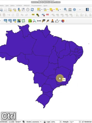 QGIS - Atalho de ampliar/reduzir a escala do mapa
