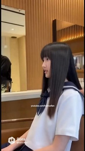 AI-123【バッサリ切ってください】High school girl haircut long to BOB #断髪 #haircut バッサリショートボブ