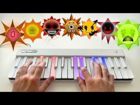 Sprunki Mr. Sun in 40 HORROR MODS recreated in real life!