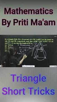 Triangle Short Trick for Class10th Mathematics #maths #triangle