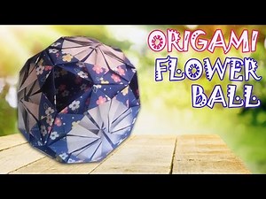 Origami Flower Ball - Kusudama Ball - Origami Easy
