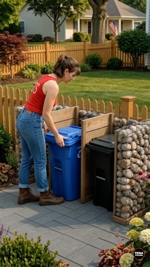 I Hid My Ugly Wheelie Bins Behind a CUSTOM Outdoor Screen! #diy #home