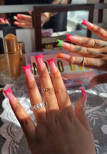 Colorful French Tips: DIY Nail Sets for Spring