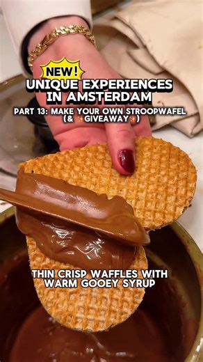 Natalie Eats | Amsterdam Food & Local Tips ✨ on Instagram: "✨🧇UNIQUE ACTIVITIES IN AMSTERDAM: (NEW!) MAKE YOUR OWN STROOPWAFELS 🧇✨ (& giveaway for 2 ✨FREE✨ tickets below! ⬇️🤗) Welcome to the NEW Flagship Stroopwafel Experience, a hands-on workshop in the heart of the city where you: 🧇 make your own dough 🔥 bake on traditional irons 🍯 add syrup (we added a LOT! 😉) 🍫 coat in chocolate (milk and/or white chocolate matcha) ✨ go wild with toppings (over 20!! 🤯) 🎁 eat one fresh + take one ho