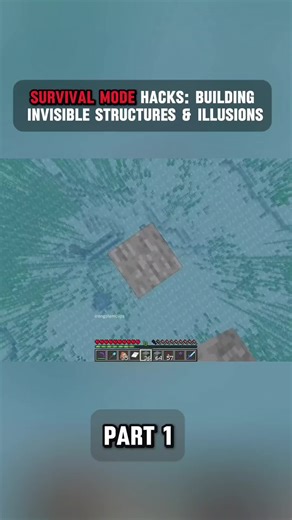 Minecraft Survival Mode: Building Invisible Structures