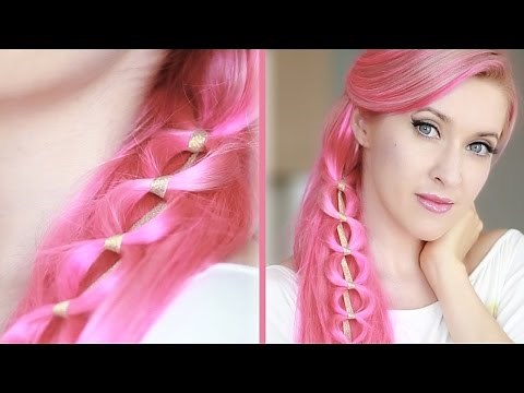 Kawaii hairstyle for long hair ✿ Chain braid hair tutorial