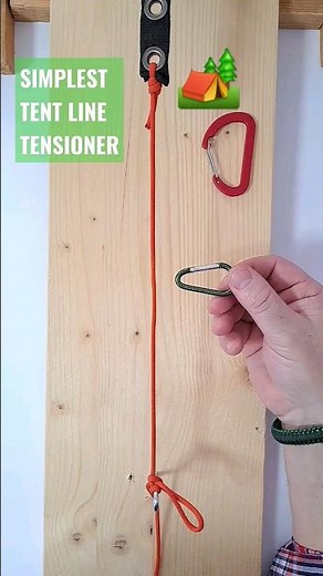How to Use Carabiner to Tighten the Tent Line #shorts #camping #knot