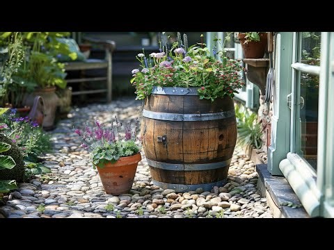 Stunning Upcycled Additions for a Rustic Farmhouse Backyard Garden Retreat