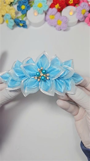 Easy making beautiful Hair clips tutorial 🎀