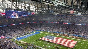 140K views · 7K reactions | Ford Field went absolutely wild at the end of the National Anthem, performed by Mike Phillips. Wow!  女 (️: Will Burchfield/97.1 The Ticket) Catch the action LIVE: https://bit.ly/3JwSzgS | 97.1 The Ticket | Facebook