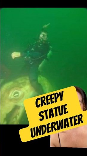 Ogopogo Statue in a Canadian Lake #submechanophobia #Megalophobia #serpent #snake #underwater