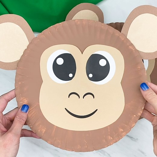 🐵 Monkey Paper Plate Craft ✂️ Get the template on the blog | Simple Everyday Mom