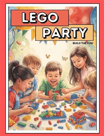 Kids LEGO Birthday Party Games & Activities Printable Favors | Instant Digital PDF Download for Building Fun Brick Block New Challenge Child - Etsy