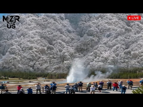 Terrifying! Chaos in Yellowstone Today: Seconds Live Footage Yellowstone Volcano Erupts Powerfully