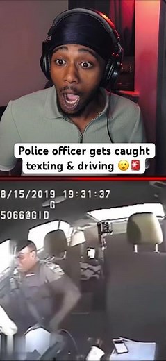 Police officer Caught Texting & Driving… Ends in a Crash😳 #policechase #PoliceFail #CarCrash #Fails
