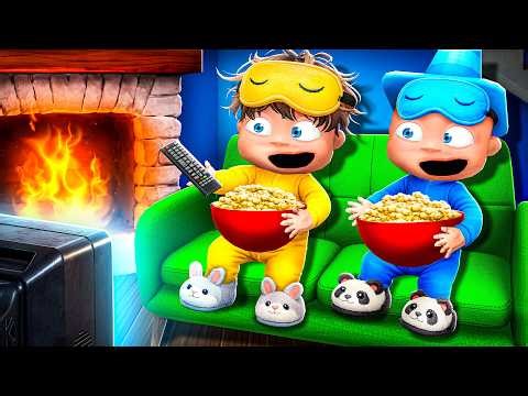 Smarty & Lil Brother Have COZY SLEEPOVER!