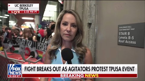 Bloody brawl breaks out ahead of Turning Point USA event at UC Berkeley