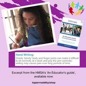 25 reactions | Finding the right pen and writing technique (including typing, or voice activated software) can make the world of difference to a young person. Our 'Educators guide' includes some ideas on writing options worth considering for hypermobile students. (Guide available from https://buff.ly/3hPmEK1 | The Hypermobility Syndromes Association | Facebook