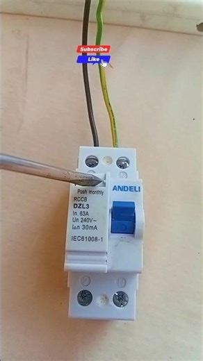 Residual Current Circuit Breaker (RCCB) Testing #experiment#electrical