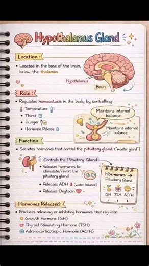 Hypothalamus Gland Explained | Location, Functions & Hormones | Human Brain Anatomy #hypothalamus