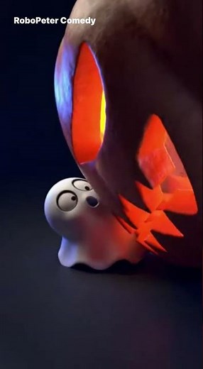 Pumpkin vs Ghost 🎃👻 Spooky Halloween Loop #shorts