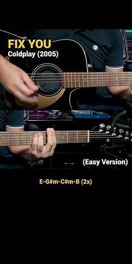 Fix You - Coldplay (Easy Guitar Chords Tutorial with Lyrics) part 1 SHORTS
