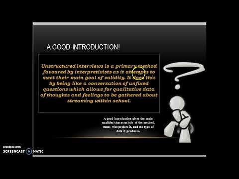 A Level Sociology How to structure a methods in context