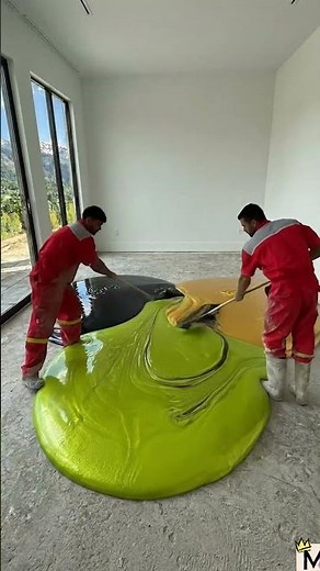 The Ultimate Neon Green & Black epoxy floor Bedroom Makeover 🔋