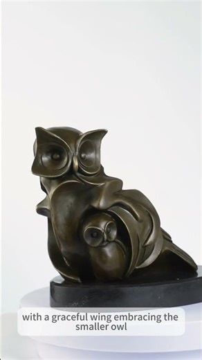 Modern Abstract Bronze Owl Statue–Minimalist Owl Sculpture Decor#bronzestatue #owlcraft #homedecor