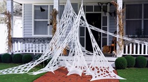 1000sqft Halloween Giant Spider Web Decoration,Cut Your Own Stretchy Spider Netting, DIY Spooky Flexible Spider Webs Decor for Halloween Haunted House Outdoor Decorations Holiday Party Supplies