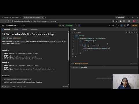 Find First Occurrence in String | LeetCode #28 | C++ | Easy Brute Force