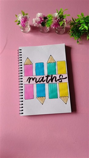 Easy maths front page design✏️🌿 #frontpage #shorts #coverpage