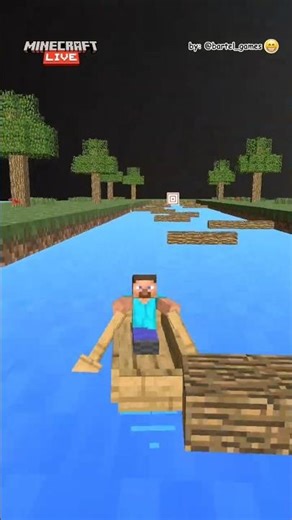 Steve in a boat 🛶💥 Can you survive the extreme river? #TikTokTrend #MinecraftPE #Trend shouldn't ...