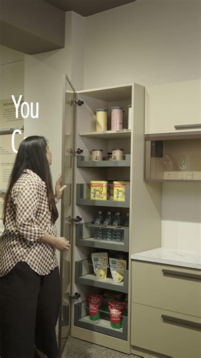 Everything in Your Kitchen, Just One Pull Away | Smart Pantry Storage #interiordesign #handorf