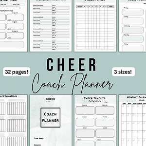 PDF Cheer Coach Planner, Printable Cheer Planner, Cheer Season Planner, Cheer Game Day Plan, Cheer Routine Planner, Cheer Binder - Etsy