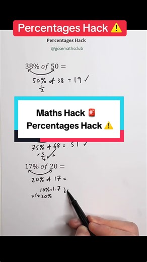 Percentage Hacks to Simplify Math Quickly