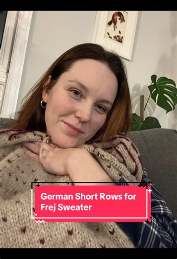 German short row instructions for adding shoulder shaping to the Frej sweater #FrejSweater #frejsweaterbymilottéxtheam #knitting #knittok