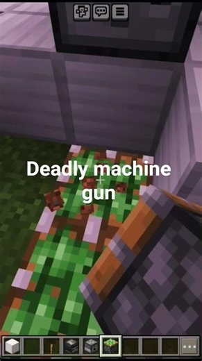 Deadly machine gun in Minecraft tutorial | #minecraft Minecraft builds #minecraftbuildhacks