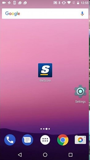 Adding theScore app to your home screen