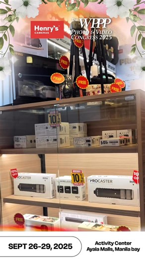 What’s to check out at Henry’s Cameras Booth? Only the best gear, exclusive deals, and hands-on demos! 👀💥 Come see for yourself at WPPP 2025 here at the Activity Center, Ayala Malls Manila Bay! 🗓 September 26–29, 2025 Don’t miss out! #HenrysCamerasPH #WPPP2025 | Henry's Cameras PH