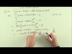 2011 SQA Higher Maths: paper 2 no. 6 Wave Function