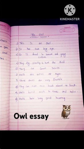 10 lines on The Owl | Essay on The Owl in english🦉 | Paragraph on The Owl #essay #education #shorts