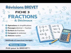 Révisions BREVET — FICHE 3 | Fractions (méthode complète)