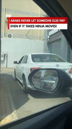 27K views · 11K reactions | Arabs never hesitate to grab the bill 勞 When it’s time to pay, they’ll do whatever it takes — even parkour moves at the drive-thru! ✨ ⸻ #ArabCulture #ArabHospitality #ArabHumor #DriveThru #ViralArab | Dubai Secret | Facebook