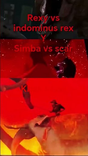 Indominus rex VS rexy Simba vs scar Khan kluay vs El elefante negro #edit