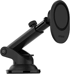 OtterBox Wireless Car Dashboard and Windshield Mount for MagSafe, Strong Magnetic Alignment and Attachment with MagSafe, Easily Adjustable and Secure Design, Compatbile with iPhone, Black