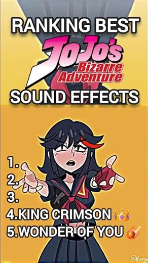 Ranking The Best JoJo Sound Effects 🔊🔥