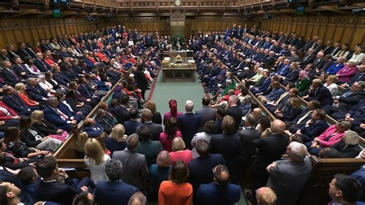 UK MPs packed into the Commons chamber for the first time since the United Kingdom general election. | Sky News Australia