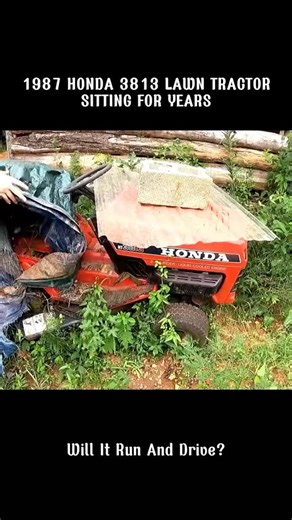 willitrun | Abandoned 1987 Honda 3813 Mower Tractor #restoration #engine #repair #recovery #willitrun #tractor #rebuild #old #fyp | Instagram